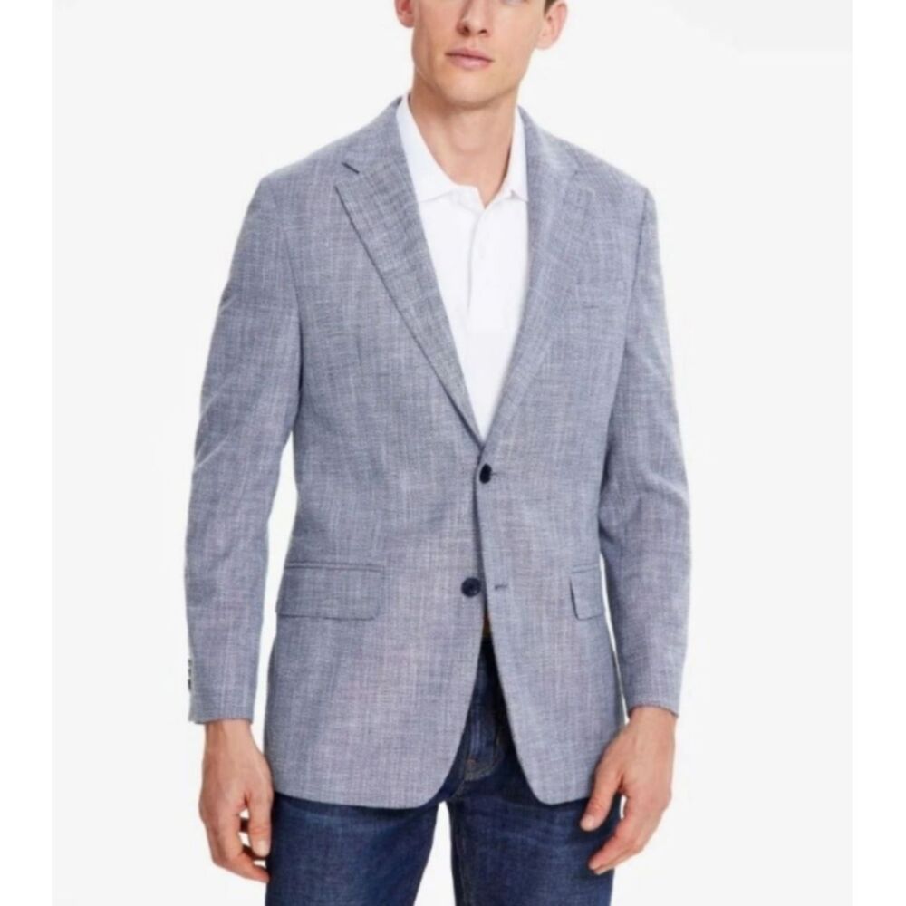 Tommy Hilfiger Conrad Men’s Size 36 S Blue Modern Fit Textured Blazer NWT